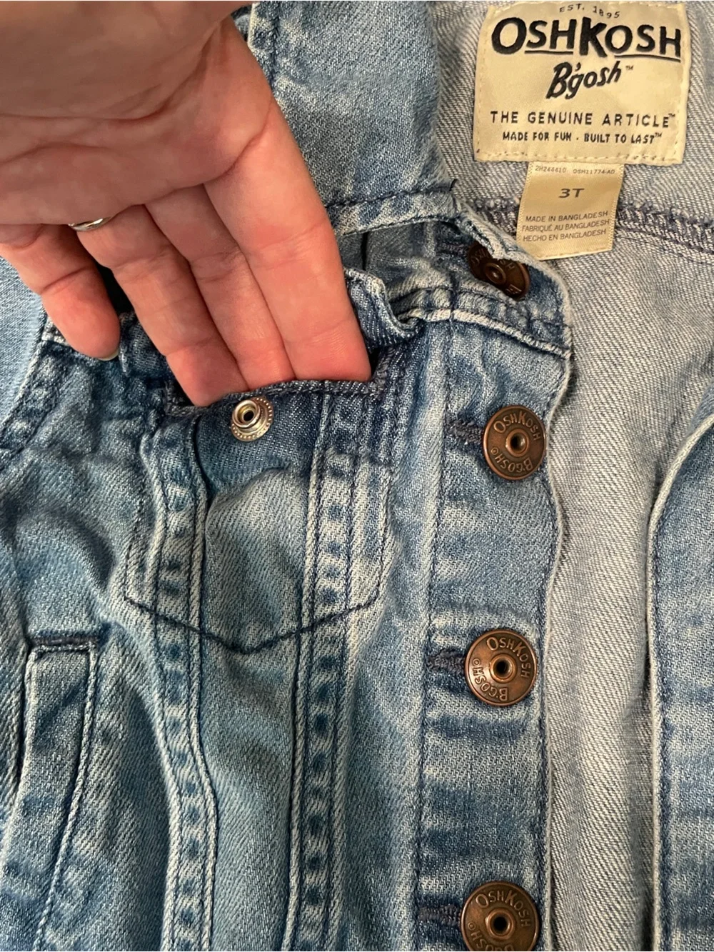 OshKosh B'gosh Light Blue Girl’s Denim Jacket 3T